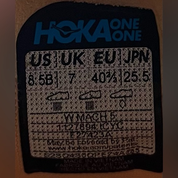 Hoka One One Mach 5 Womens Size 8.5 Running Shoes Sneakers Impala Cyclamen - Picture 11 of 12